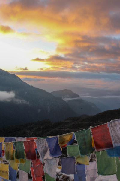 Sikkim-prayer-flags-sunrise
